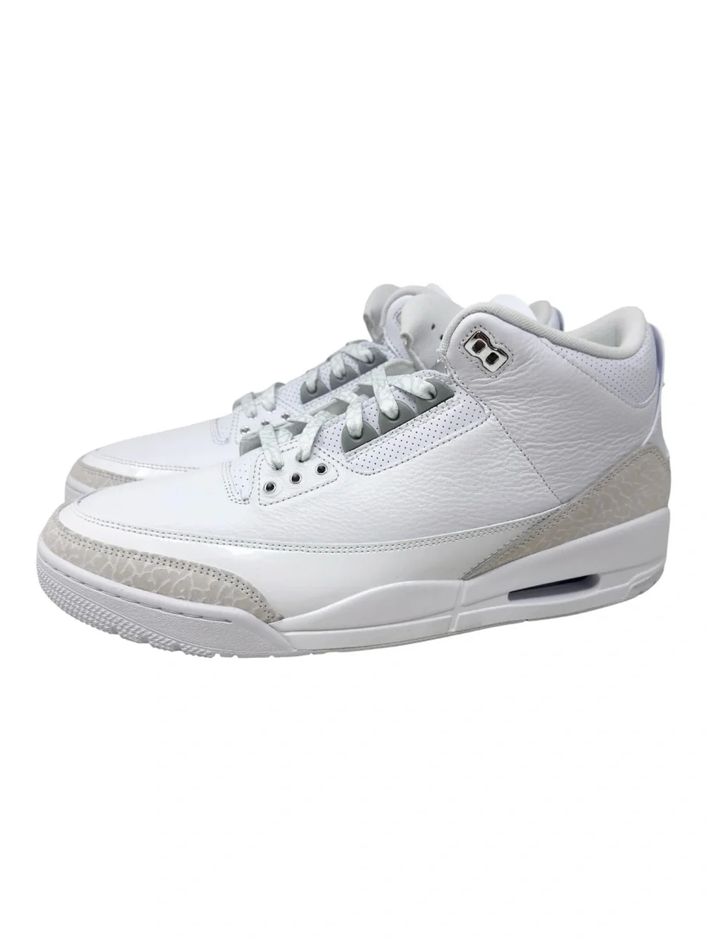 Air Jordan 3 Retro Pure Money CT8532-111 White/Metallic Silver Size 14
